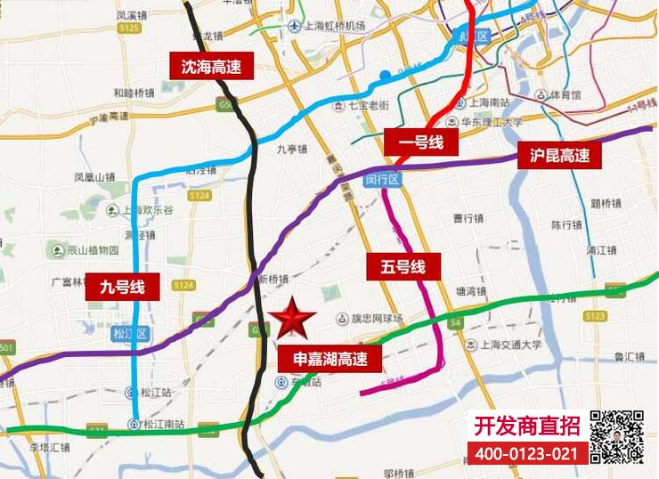 莘奉金高速9公里; 主干道: 申港路:紧靠,通往新桥上口和闵行 新车公路