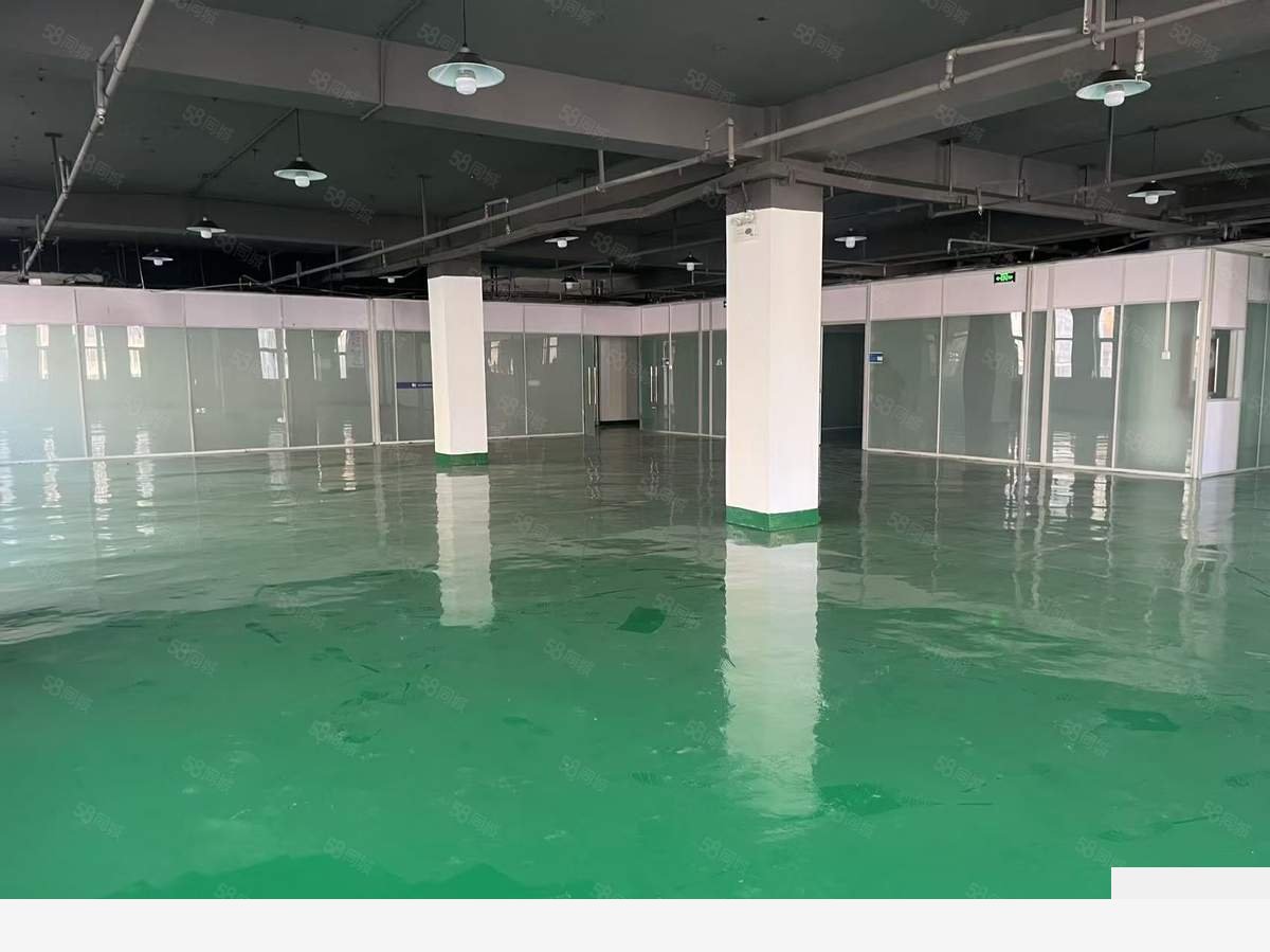 郑州高新区 570平号线口厂房新做的地坪漆有货梯厂房出租单层