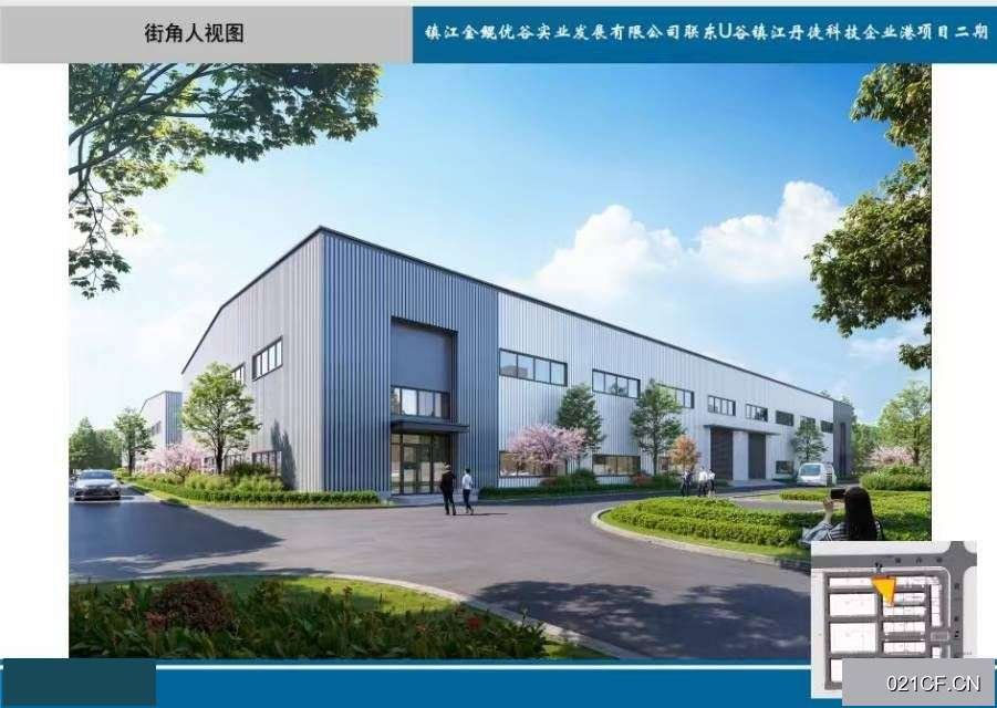 镇江丹徒宜春路与长香东大道交叉口1100—5600单层钢结构5600㎡大车进出交通便利厂房出售：区位