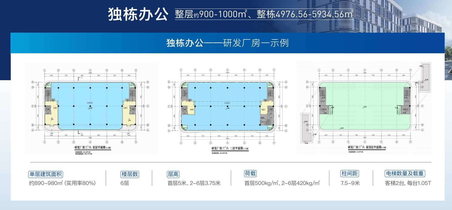 独栋研发厂房平面图