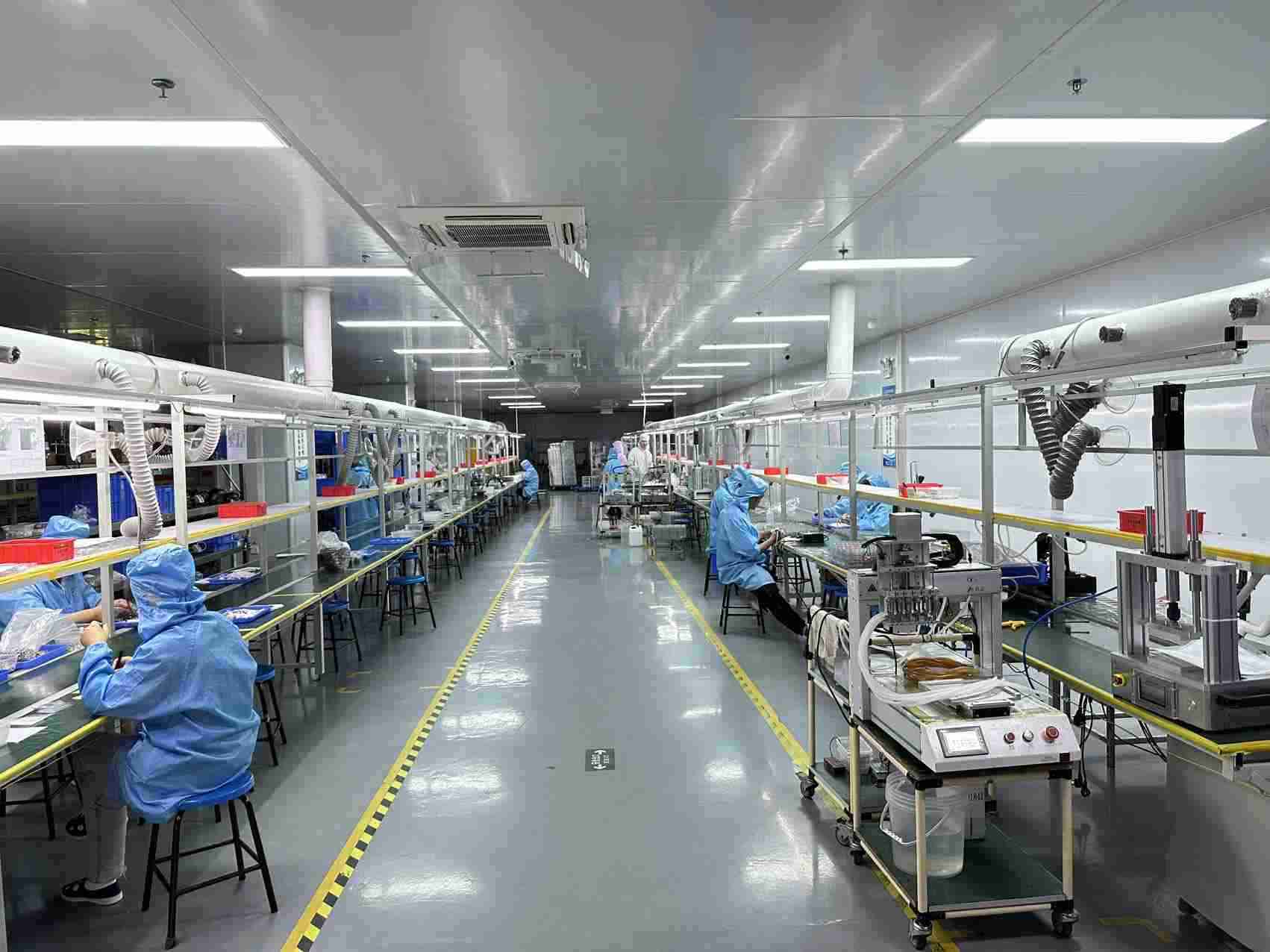 深圳宝安福永桥头厂房出租 无尘车间生产线实景