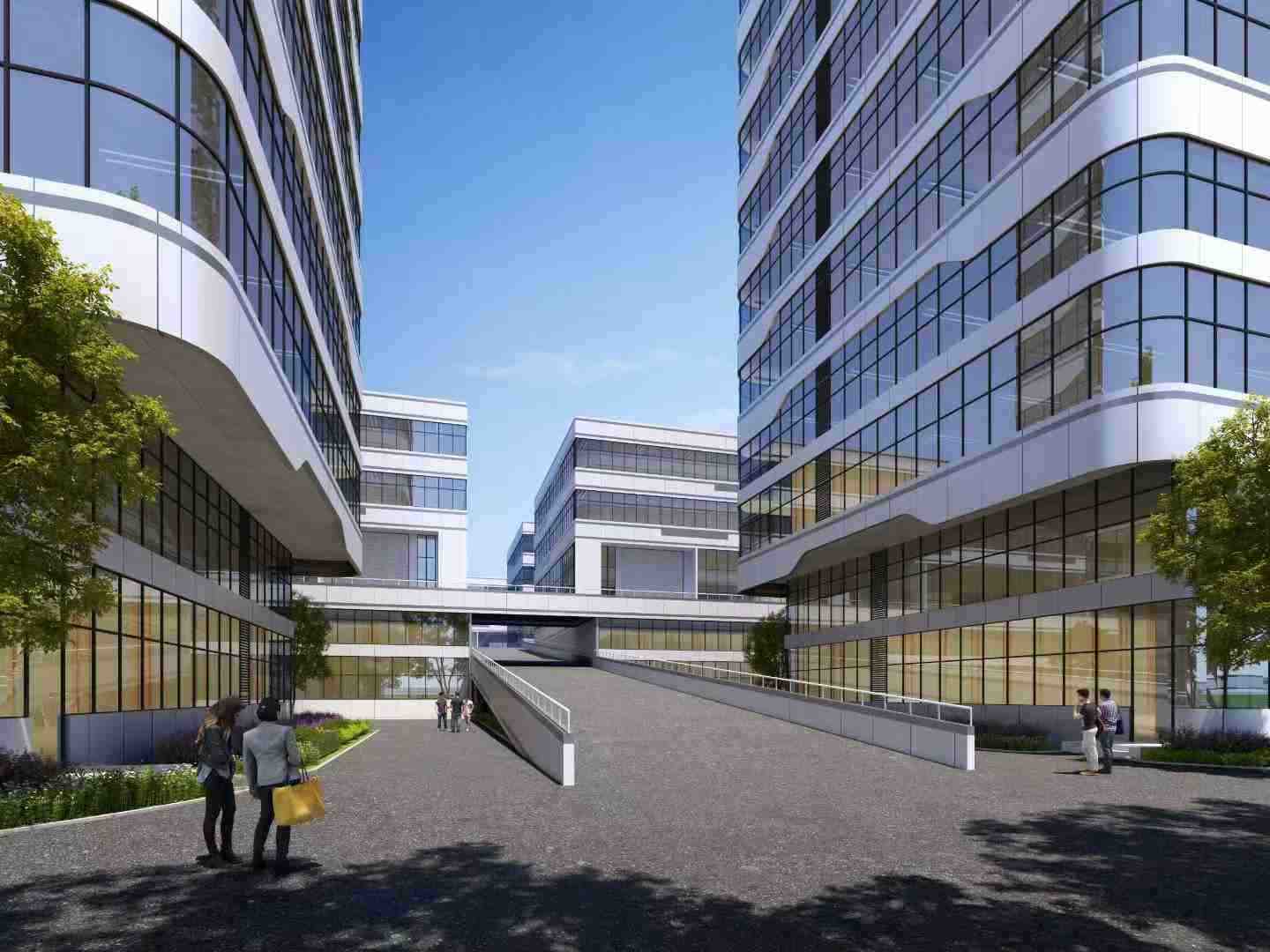 园区建筑连廊效果