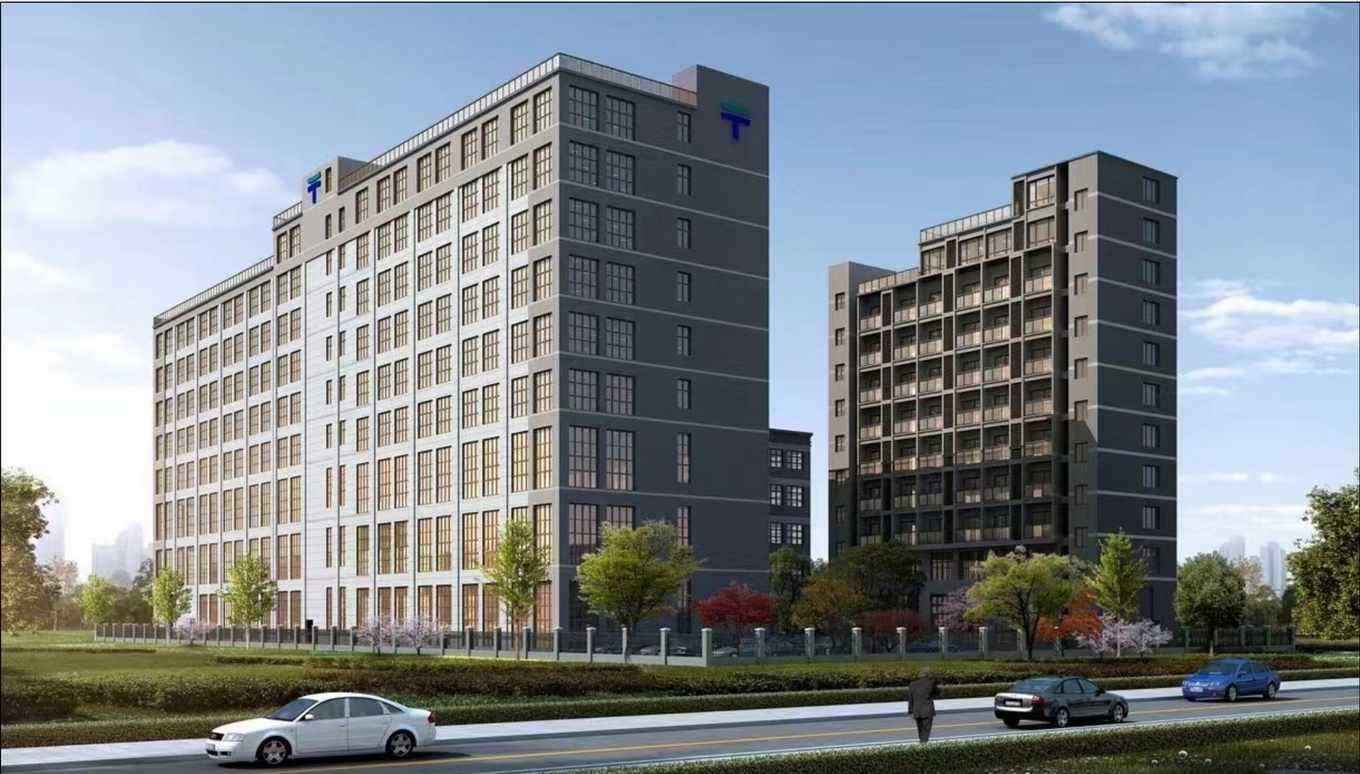 A栋新建厂房与宿舍楼沿街效果图