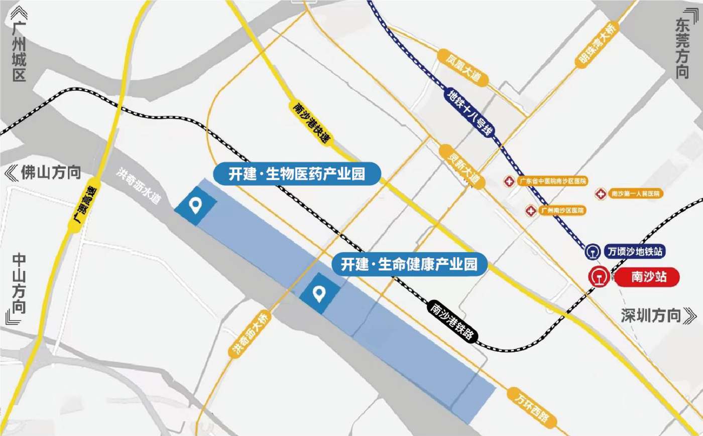 开建生物医药产业园区位交通图