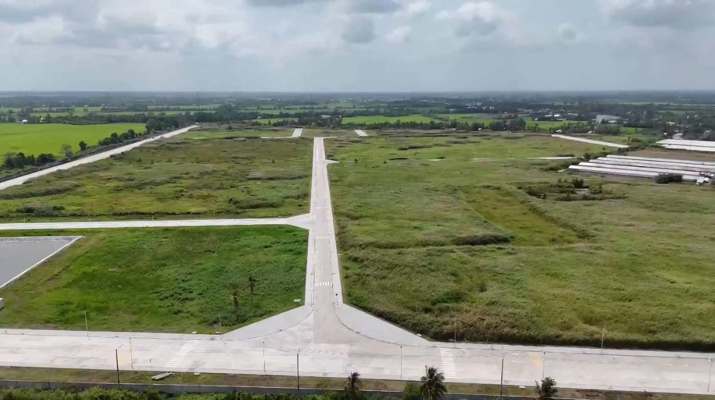 园区地块与道路航拍实景