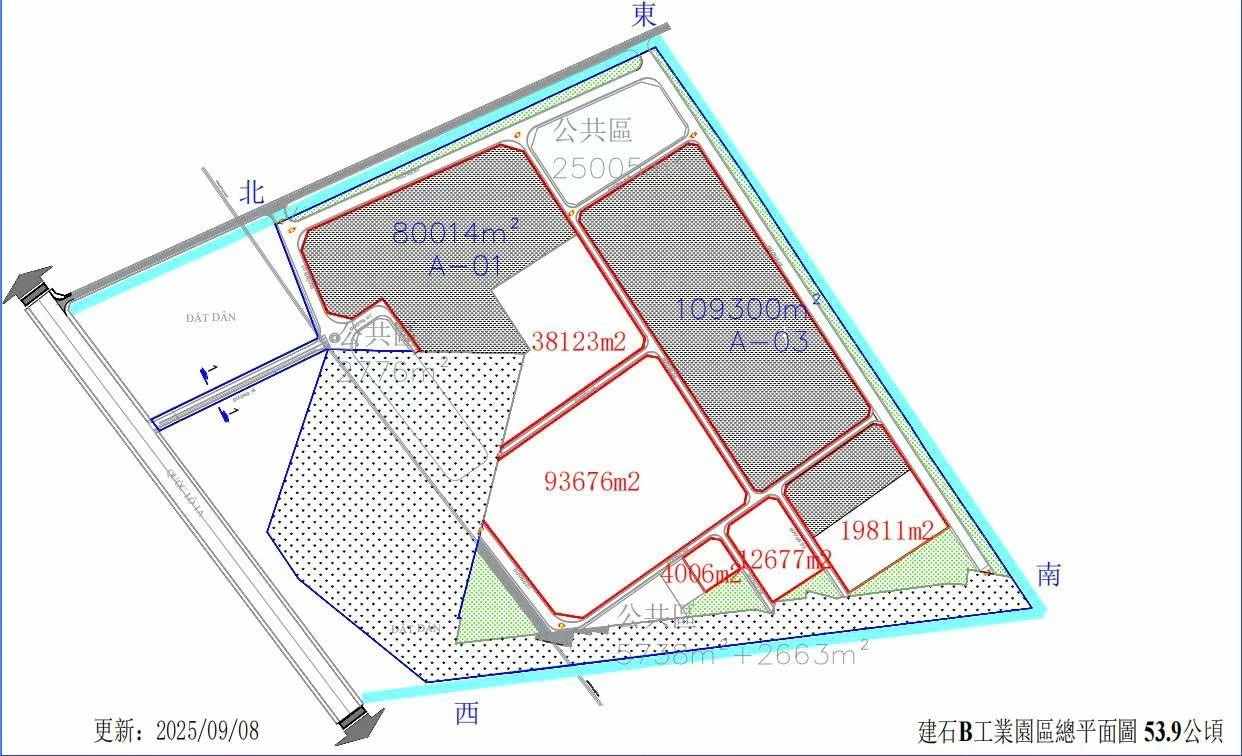 园区总平面图与待招商地块分布